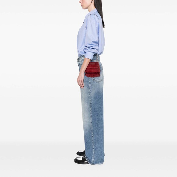 Pre-Loved Burberry Mini Suede Fringe Bucket Bag - Picture 6 of 6